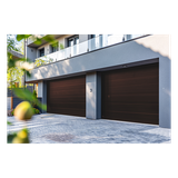 Puerta de Garage D / Alta calidad / 18x7 pies / 1 3/4" Aislante Termico / Estilo Americana / Imitacion Madera / BLACK WALNUT .