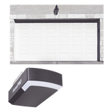 KIT COMPLETO Puerta D/ Garage 9x8 Pies / Cuadro Corto / Color blanco / Insulada / Incluye Motor FS1000APPRT / 1/2HP / Fuerte/Silencioso/Luz LED/Motor DC .